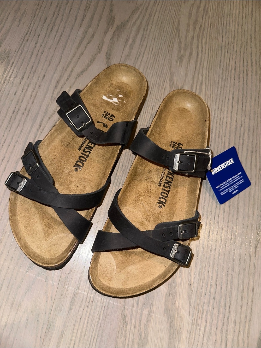 Birkenstock Black Multi-Strap Buckle Sandals sz 9
